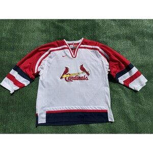 St Louis Cardinals Vintage Hockey Jersey Nike White Red MLB Baseball Size 3XL